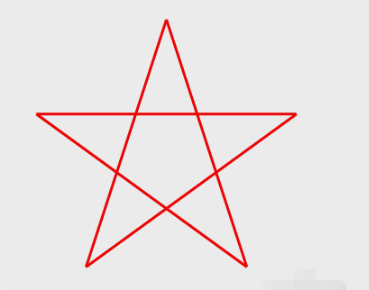 不用其它工具只用直尺,怎样画一个五角星
