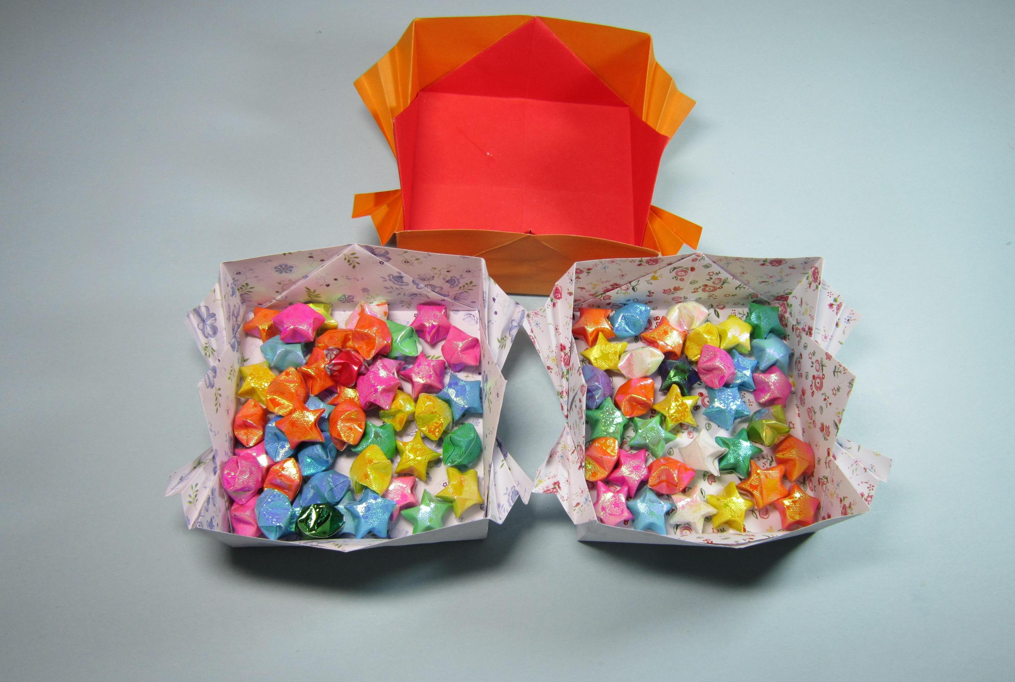 视频:手工折纸简单的盒子,2张纸折出精美的收纳盒,diy手工制作大全