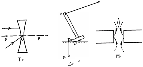 (2)如图丙所示,使用羊角锤拔钉子,动力