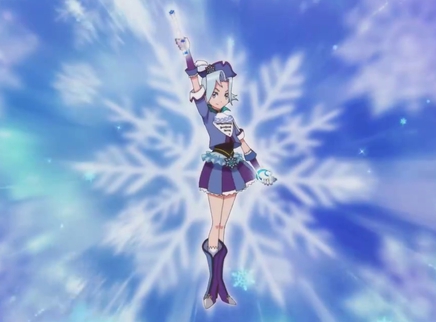 小魔仙变身: 蓝慧召唤蓝色魔法变身冰雪公主