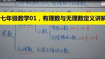 [图]七年级数学01,有理数与无理数的定义讲解