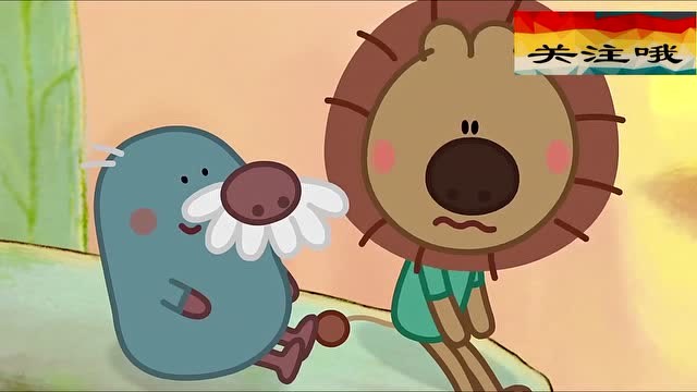 小小画家 b>熊小米动画片 /b>,小狮子在河边竟然遇到了小猪佩奇