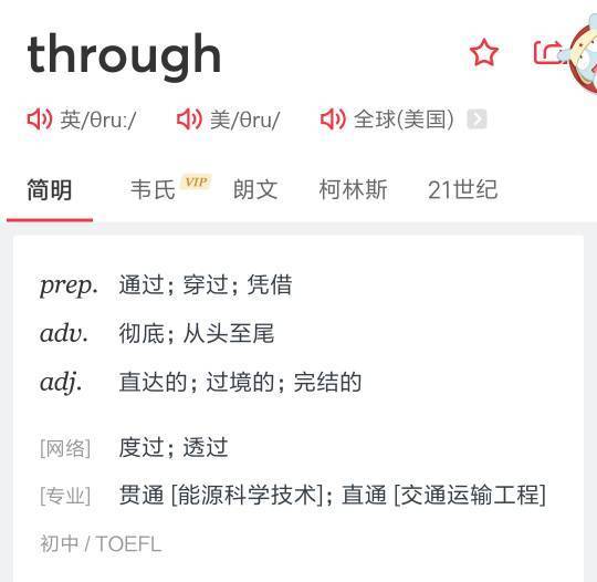 through怎么用英语怎么读