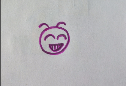 可怕的笑脸简笔画