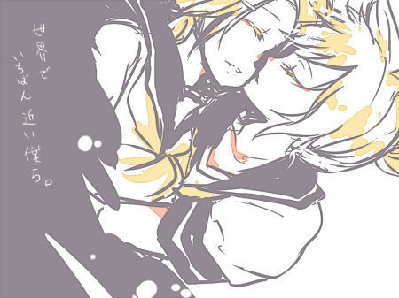 求镜音双子的kiss图,谢谢