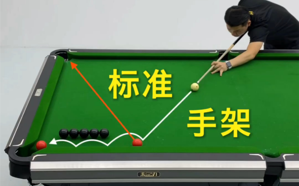张镇辉台球教学【标准手架距离】