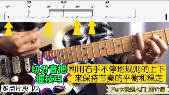 [图]吉他进阶 最抓耳朵的扫弦节奏 大师Funk名曲示范教学 不看拍大腿