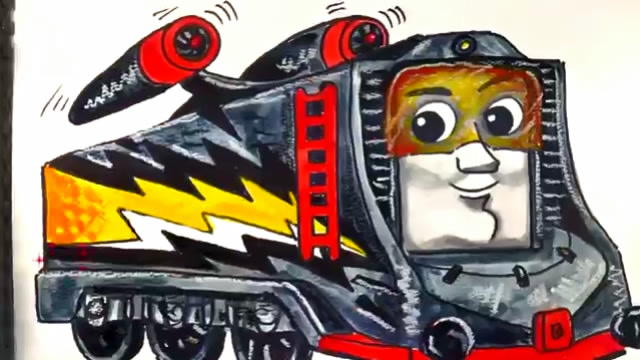儿童简笔画:托马斯小火车画画