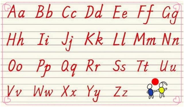 2,26个英文字母顺序表(手写体).