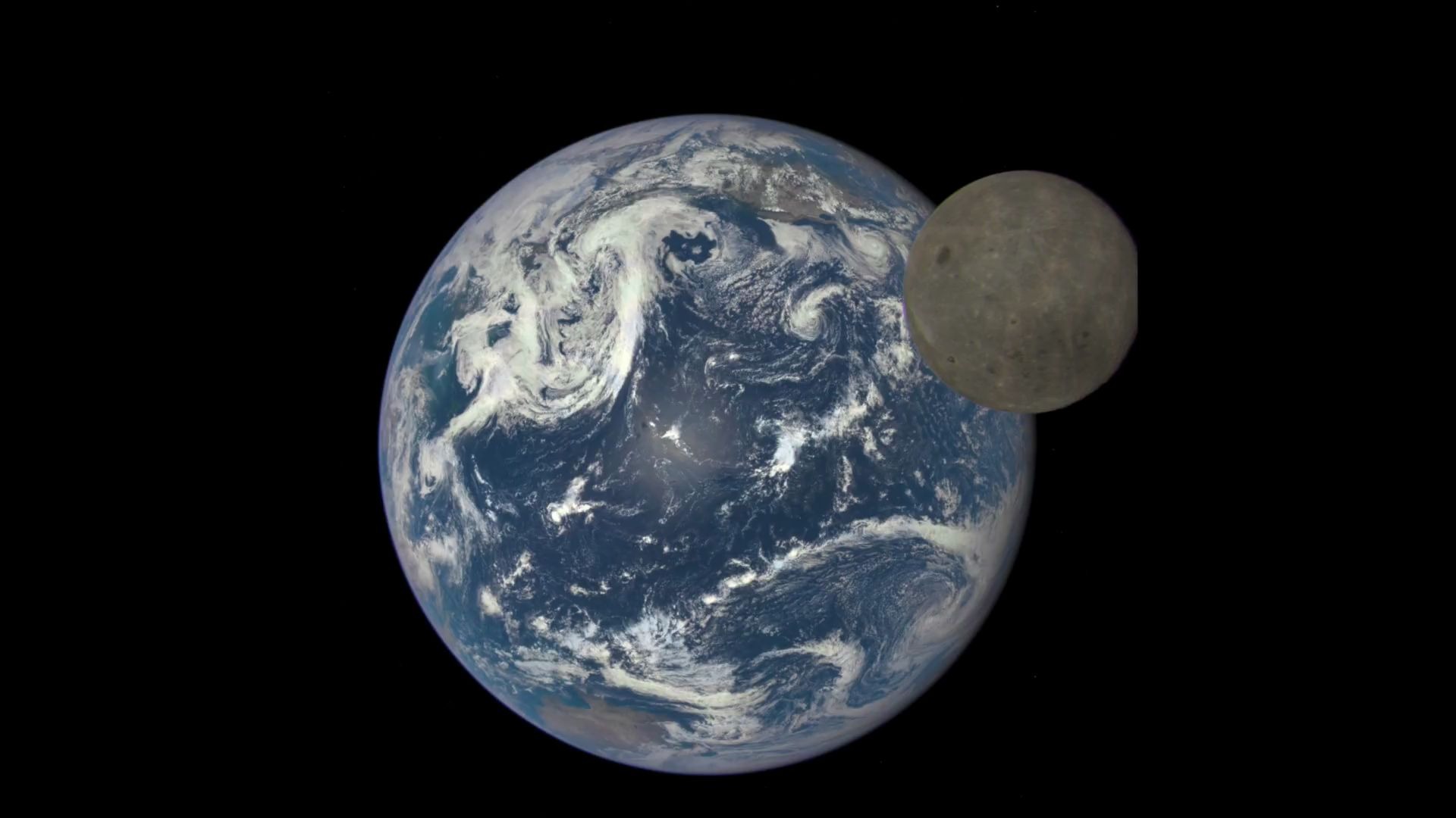 月球和地球的合影视频moon transiting the earth【nasa搬运】来自月
