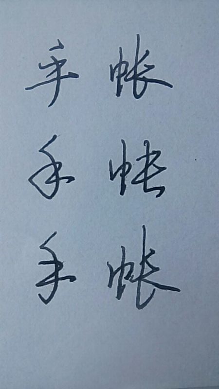 手账这两个字怎么写好看