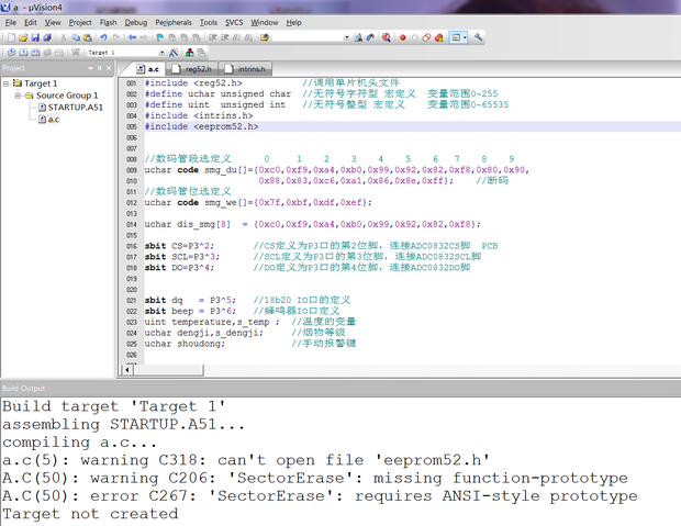 烟雾火灾#include eeprom52.h怎么改呢?是没
