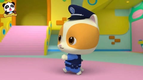 儿童创意动画:猫咪 警察抓坏蛋最新 警察儿歌宝宝巴士早教动画