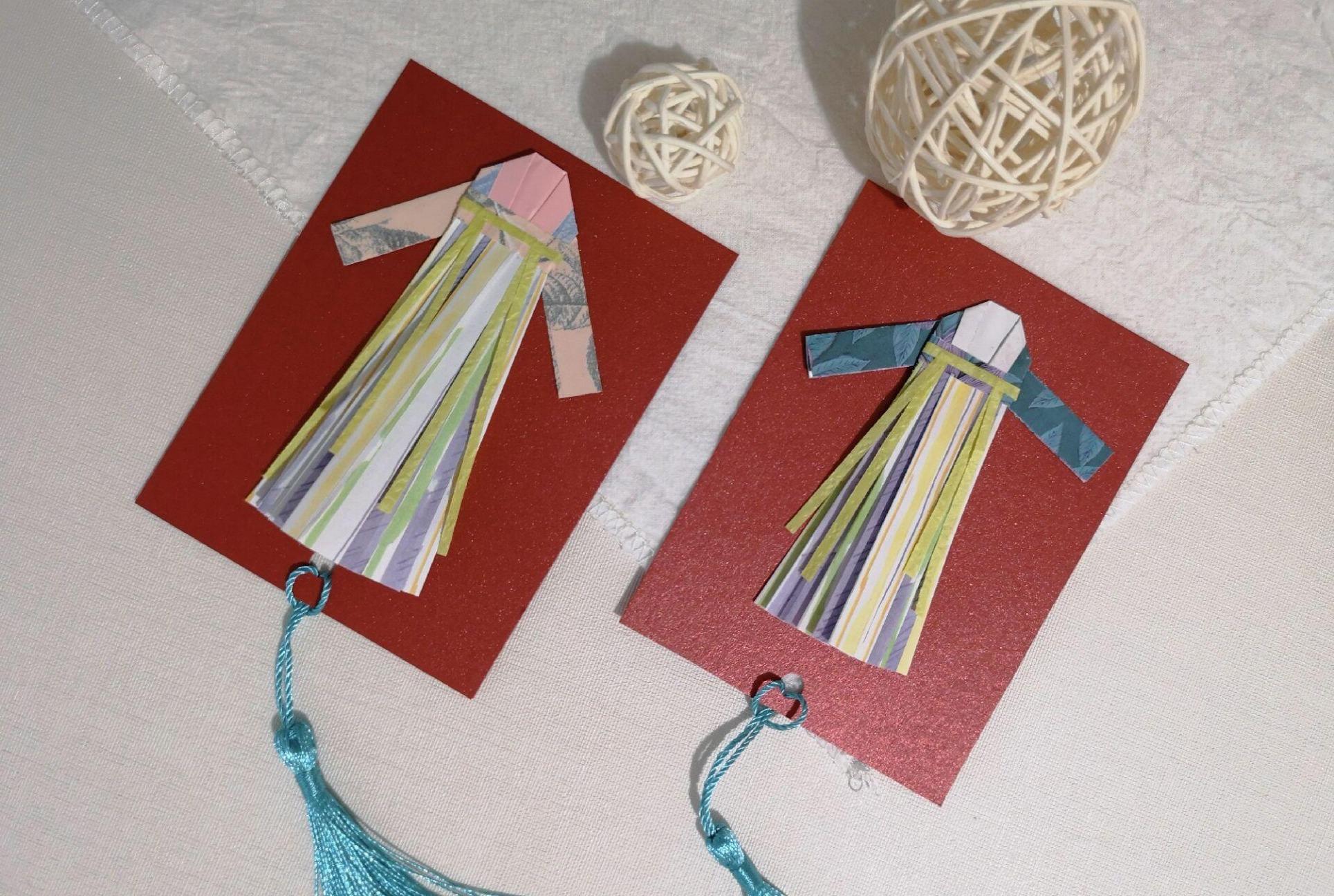 视频:几张纸做的汉服 书签,没想到可以这么 简单,来 看看怎么做的吧