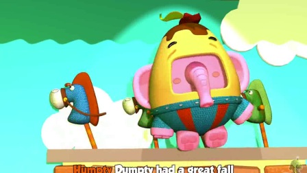 英文儿歌 humpty dumpty sat on a wall 蛋头坐在墙头上头