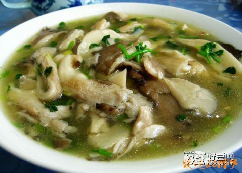 这是一道半汤菜,蘑菇的营养很丰富是一种很好的养生食材.