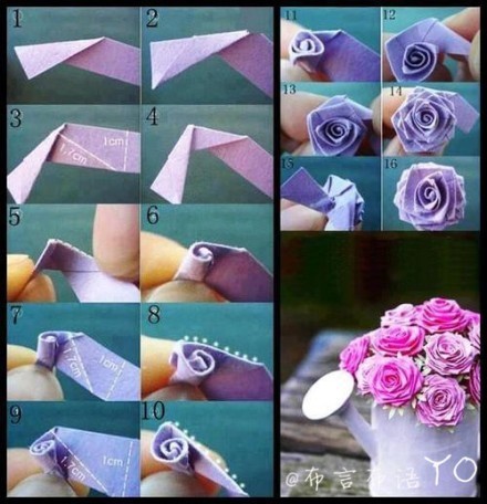 用纸带怎样折玫瑰花