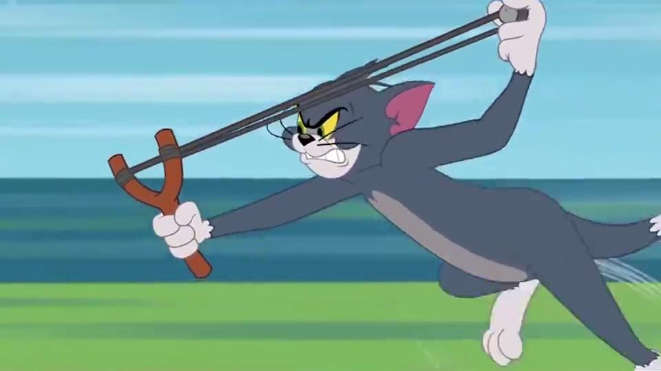 猫和老鼠:汤姆拿 弹弓打杰瑞却打到了狗狗,又被狗哥一顿暴打