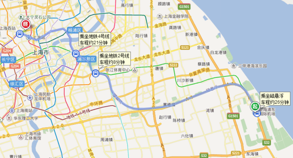 上海浦东机场到长途汽车客运总站最快怎么走