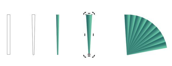 你好,用CDR怎么做扇子呢,求教