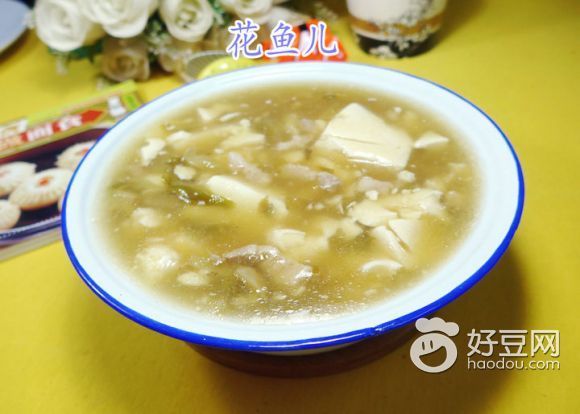 【榨菜絲五花肉豆腐羹】簡單的家常菜,好吃下飯.