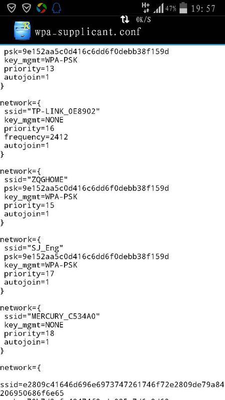 我是三星note3用re 或者es看WiFi密码 怎么会这