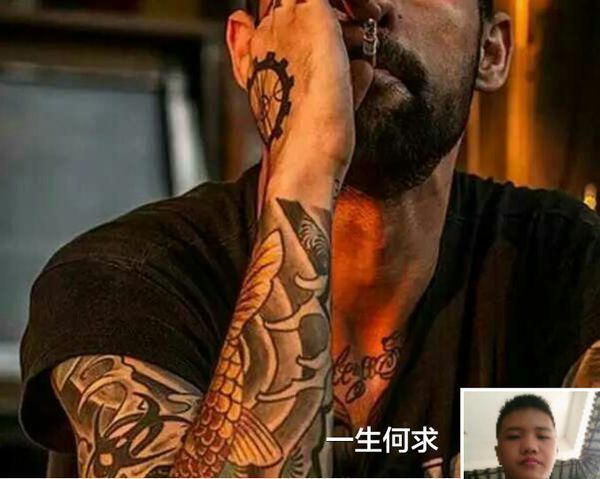 纹身抽烟 男孩图片