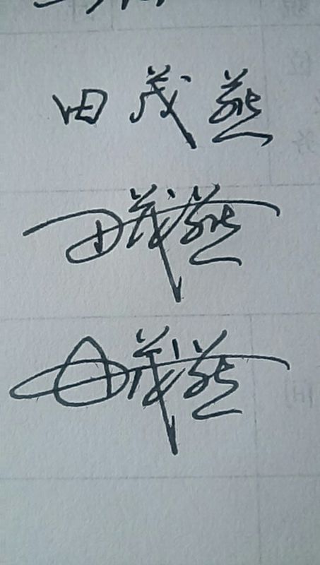 田茂燕艺术签名怎么练