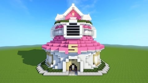 【老旅】我的世界建筑教学2大型创意别墅(白雪公主的城堡)