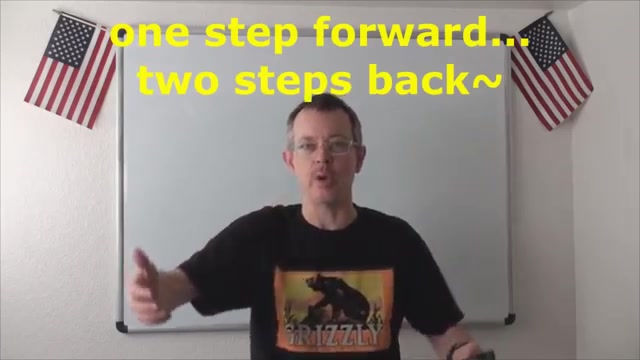 [图]#简单英语表达 684: one step forward, two steps back (Shane老师)