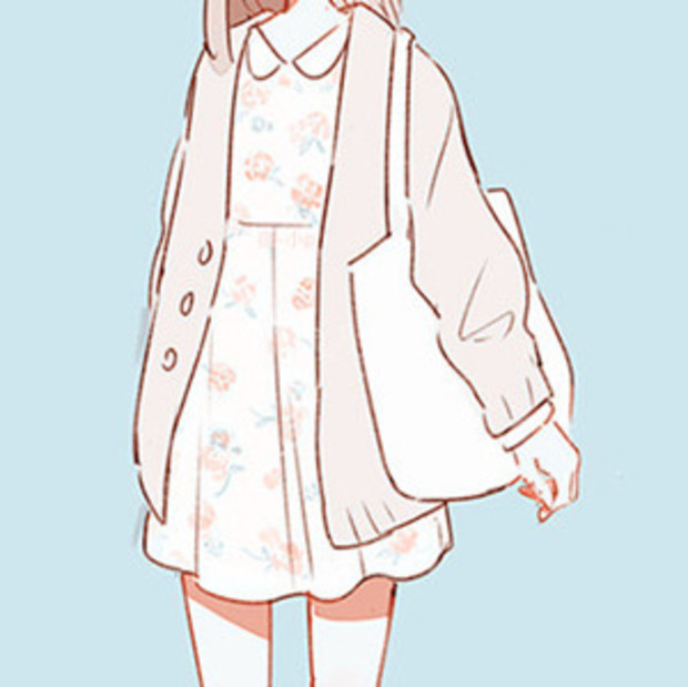 qq头像动漫女生下半身和背影