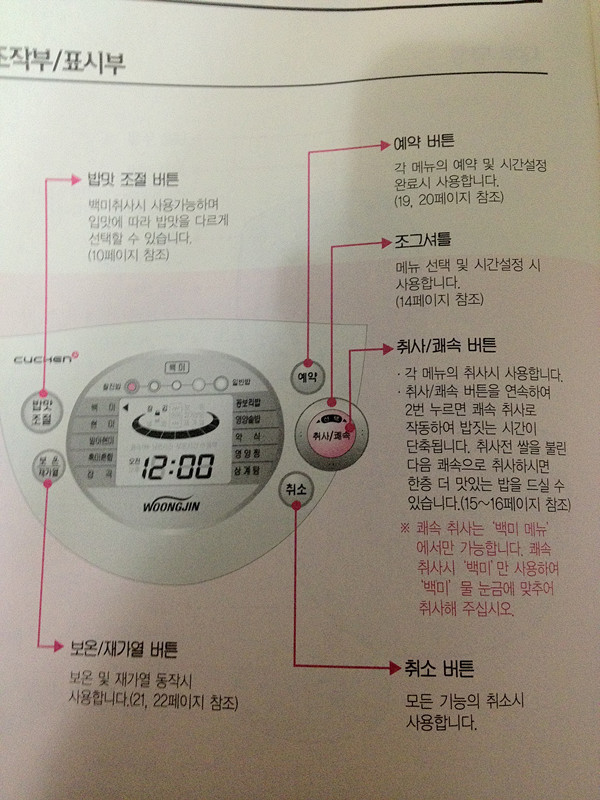 韩国现代电饭煲说明书图片