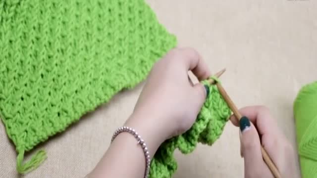 小草花围巾织法图片