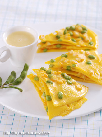 水:50克;  白糖:适量;  食盐:适量;  色拉油:少许;  玉米煎饼的做法