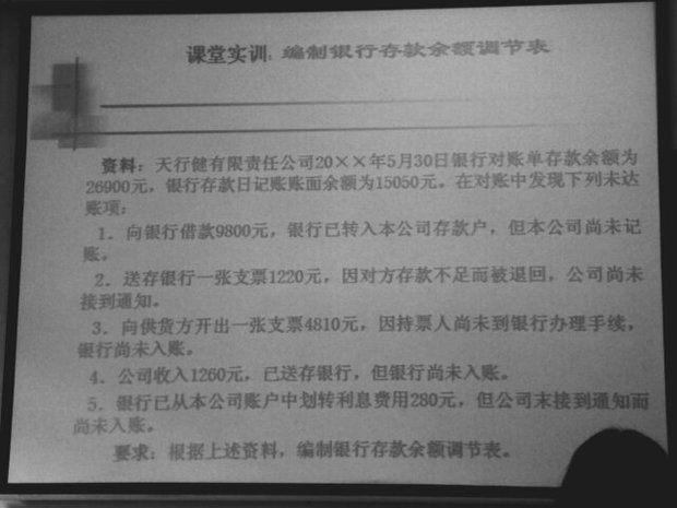 有关银行存款余额调节表问题。这个题怎么编制