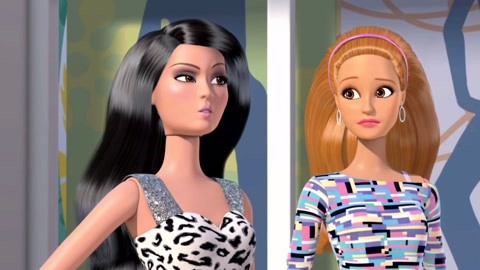 芭比之梦想豪宅动画:拉奎尔和芭比一起参加节目,拉奎尔总是出丑