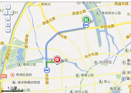 公交线路:桐乡k192路,全程约4.5公里