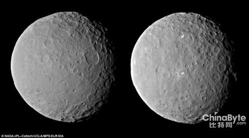 谷神星表面又现"亮斑" 外星飞船在活动?