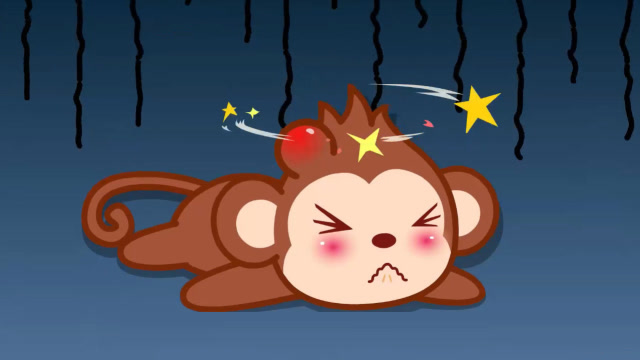 小猴子受伤图片卡通图片