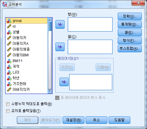 SPSS请教交叉表格数据分析方法