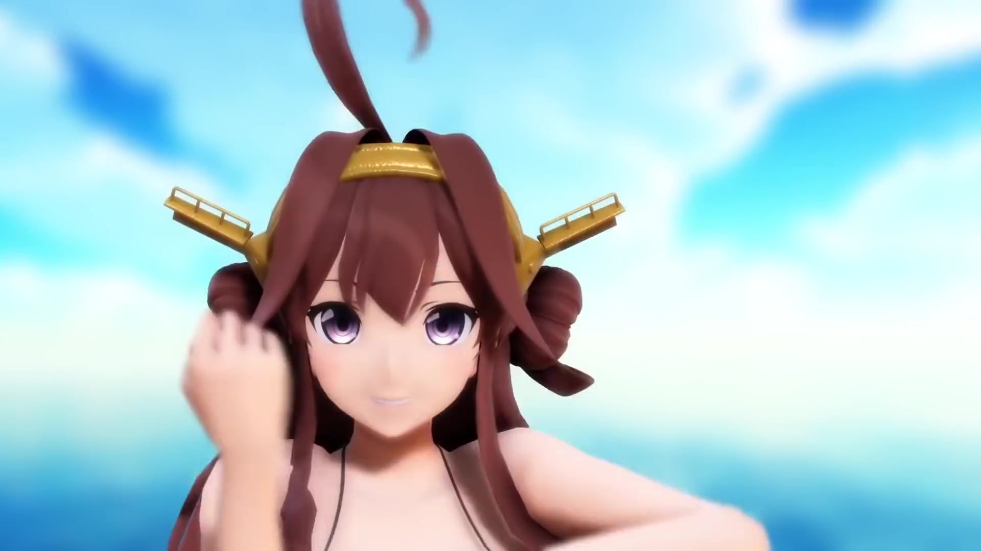 [图][MMD Kancolle] On the alert [swimsuit Kongo, Haruna, Hiei] 1080p60