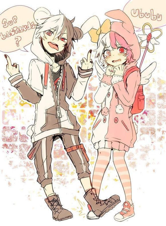 求关于弹丸论破的黑白熊莫诺美拟人情头