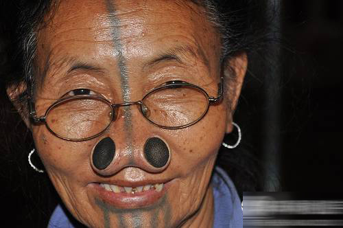 阿帕塔尼人将木头塞入鼻子靠什么吸气