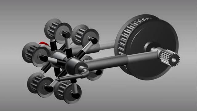 无级变速传动的工作原理—3d动画