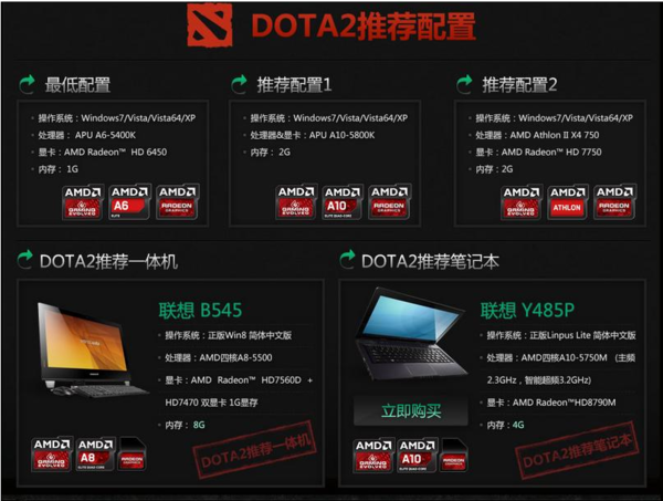 dota2配置多少能玩?dota2标准配置