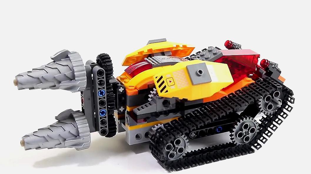 乐高超级特工系列中的钻石保卫战,这台车非常独特,双轮钻头好评