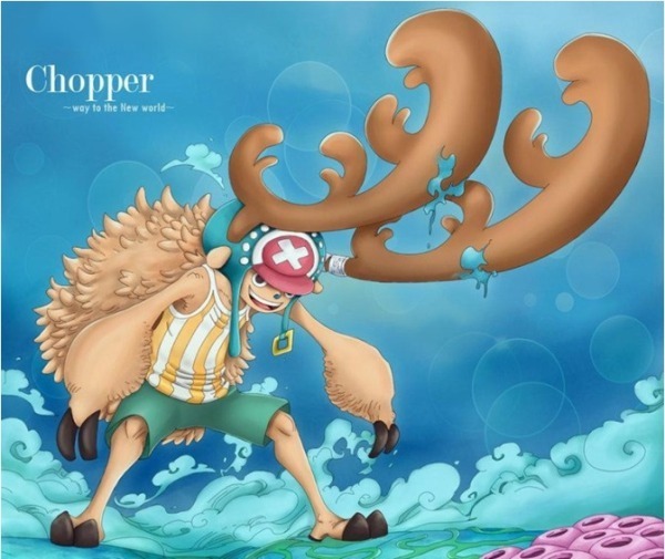 海贼王乔巴两年后鹿角强化图,要帅一点的