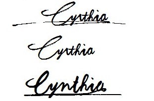 cynthia这个英文名怎么设计签名?