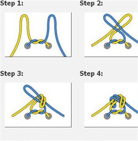 鞋带蝴蝶结打法图解