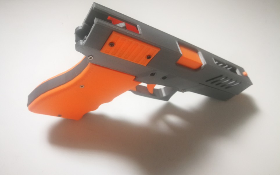 (自制展示)usp皮筋枪反吹四连发 认认真真不水视频